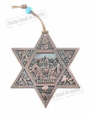 JERUSALEM STAR OF DAVID Lucky Hamsa Copper plated Judaica Wall Hanging Gift picture