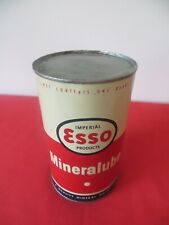 Vintage Esso Imperial Motor Oil Mineralube Tin Can Canada Service Station *FULL* picture