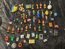 #13 VINTAGE KEYCHAIN LOT OF 58 KEY CHAINS FOBS PLUSH CASINO GAMES TOYS picture