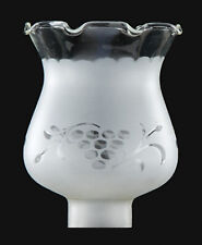 B&P Lamp 1 5/8 Inch Fitter Colonial Style Frosted and Etched Design Glass Lamp picture