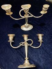 Pair Of Silverplate Candleholders Made In England picture
