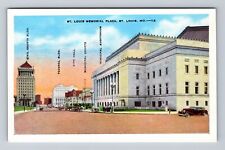 St Louis MO-Missouri, Memorial Plaza, Federal Bldg, Court House Vintage Postcard picture
