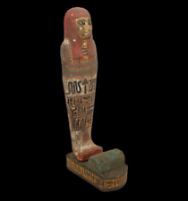 BEATIFUL RARE ANCIENT EGYPTIAN ANTIQUE Queen Scarab Ushabti Wood Tomb Statue picture