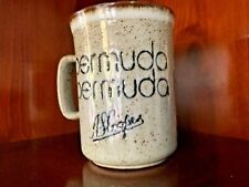 Bermuda city spellout coffee cup mug Dunoon Ceramics Scotland Stoneware Pottery  picture
