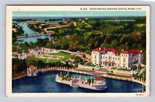 Miami FL-Florida, Aerial Deering Estate, Antique Vintage c1934 Souvenir Postcard picture