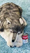 EX-Large Wolf Lying Dog Plush 30