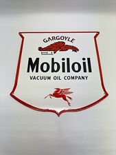 MOBIL OIL GARGOYLE SERVICE STATION GAS MOTOR OIL PORCELAIN VINTAGE STYLE SIGN picture