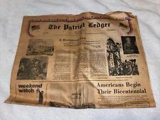 Rare The Patriot Ledger Bicentennial Issue July 3 1976 Sold As Is See Details picture