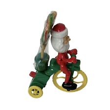 Vintage Christmas Santa Claus on Tricycle Wind Up toy With Lollipop WORKS picture