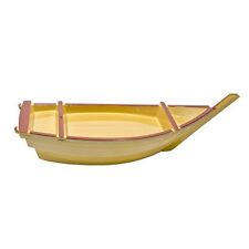 Japanese Yellow Sushi Boat S-4120 Made in Japan US stock picture
