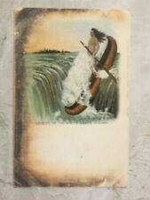 Antique c1906 Postcard Legend of the White Canoe Indian Maiden Niagara Falls NY picture