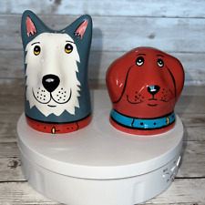 DOGZILLA Chef Dogs Salt & Pepper Shakers Big on Dogs Candace Reiter Designs NIB picture