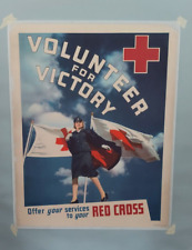 1944 Volunteer For Victory WWII Red Cross Poster By Toni Frissell picture