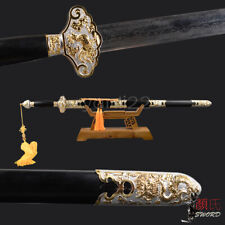 twelve chinese zodiac signs folded steel Jian straight blade double edge sword picture