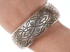 Vintage Heavy Stamped sterling cuff bracelet picture