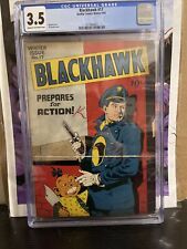 BLACKHAWK #17 CGC 3.5 WWII COVER 1947 GOLDEN AGE COMICS picture