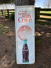 Vintage 1960’s MCA COCA COLA Soda Beverage VERTICAL SIGN picture