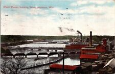 Vintage Postcard Bridges & Dams Water Power Appleton Wisconsin WI 1915      3363 picture