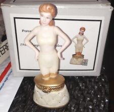 1940's Lingerie with Nylons PHB Porcelain Hinged Box by Midwest of Cannon Falls picture