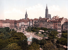 France, Strasburg. Adhesive space. (FRANCE) vintage print photochromie, vintage p picture