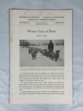 Vintage University Of Missouri 1942 Winter Care Of Ewes Missouri College Of Ag picture