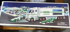 2003 Hess Toy Truck and 2 Racecars with Original Box and Lights NIB picture