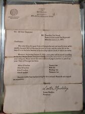 Gov. Governor Lester Maddox Signed 1971 Peter Tax Penis Tax Letter Georgia  picture