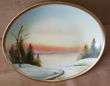 Beautiful Vintage Dish Japanese Nippon Style Handpainted Peaceful Landscape  picture