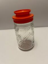 Vintage Maxwell House Glass Instant Coffee Jar W Orange Lid  Anchor Hocking 1970 picture