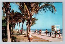 Vero Beach FL-Florida, Municipal Beach, Boardwalk c1964 Antique Vintage Postcard picture