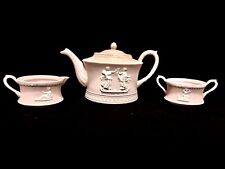 Vintage Ardalt Lenwile China Jasperware Tea Set - Light Pink Wedgewood Replica picture