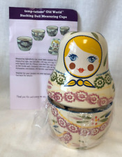 TEMP-TATIONS by TARA OLD WORLD NESTING DOLL 4 Sizes MEASURING CUP SET NEW IN BOX picture