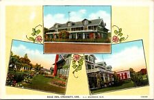 Linen Postcard Multiple Views Rose Inn in Crossett, Arkansas picture