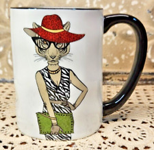 Signature Hipster Animal Collection Stoneware Mug Fashionista Tigress picture