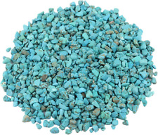 Rockcloud 1 Lb Howlite Turquoise Small Tumbled Chips Crushed Stone Healing Reiki picture