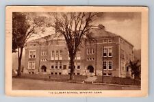 Winsted CT-Connecticut, The Gilbert School, Antique, Vintage c1990 Postcard picture