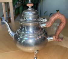 WILLIAMSBURG COLONIAL KIRK STIEFF PEWTER TEAPOT STYLE CW180 Wood Handle Rare picture