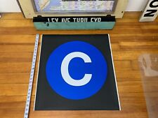 22x23 C LINE MIDTOWN MANHATTAN NY NYC SUBWAY ROLL SIGN EAST NEW YORK BROOKLYN picture