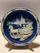 Christmas Cameos Collector Plate “Home With The Tree” Ltd. Edition Incolay Stone picture