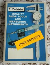 1979 - FOWLER - QUALITY SHOP TOOLS AND MEASURING INSTRUMENTS - CATALOG NO. 1479 picture