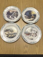 currier ives museum city of New York 2001 Set Of 4 Christmas Plates  picture