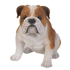 Realistic Life Size Bulldog Statue Detailed Glass Eyes Hand Painted Resin 18 ... picture