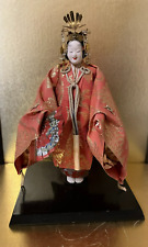 Vintage Japanese Noh Doll Kimono Hagoromo Kabuki Geisha Folk Craft H:12.2 in picture