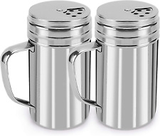 Accmor 13Oz Salt and Pepper Shakers with Adjustable Pour Holes, Stainless Steel  picture