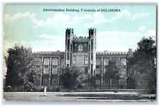 c1910 Administration Building Exterior University Oklahoma OK Vintage Postcard picture