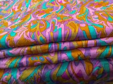 Pure Silk Fabric By The Yard Dress Making Cloth Collage Vintage Material PSF1693 picture