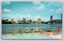 c1957 Skyline Of Jacksonville Florida FL  St. John's River VINTAGE Postcard picture