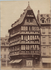 France, Strasbourg, Maison Kammerzell, vintage print, circa 1870 print vintage t picture