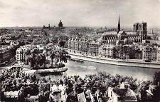 RPPC Paris France Notre Dame Aerial View Downtown Early 1900s Vtg Postcard Z5 picture