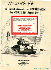 120 Page Initial Assault Herrlisheim CCB 12th Armored Division Study on Data CD picture